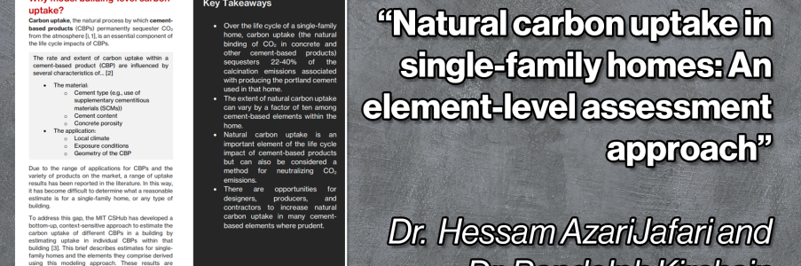 Brief: Natural carbon uptake in single-family homes: An element-level assessment approach